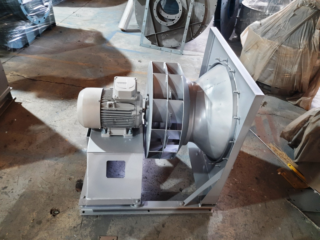 Centrifugal forced-draft fan with airfoil impeller on the Jitamitra shop floor